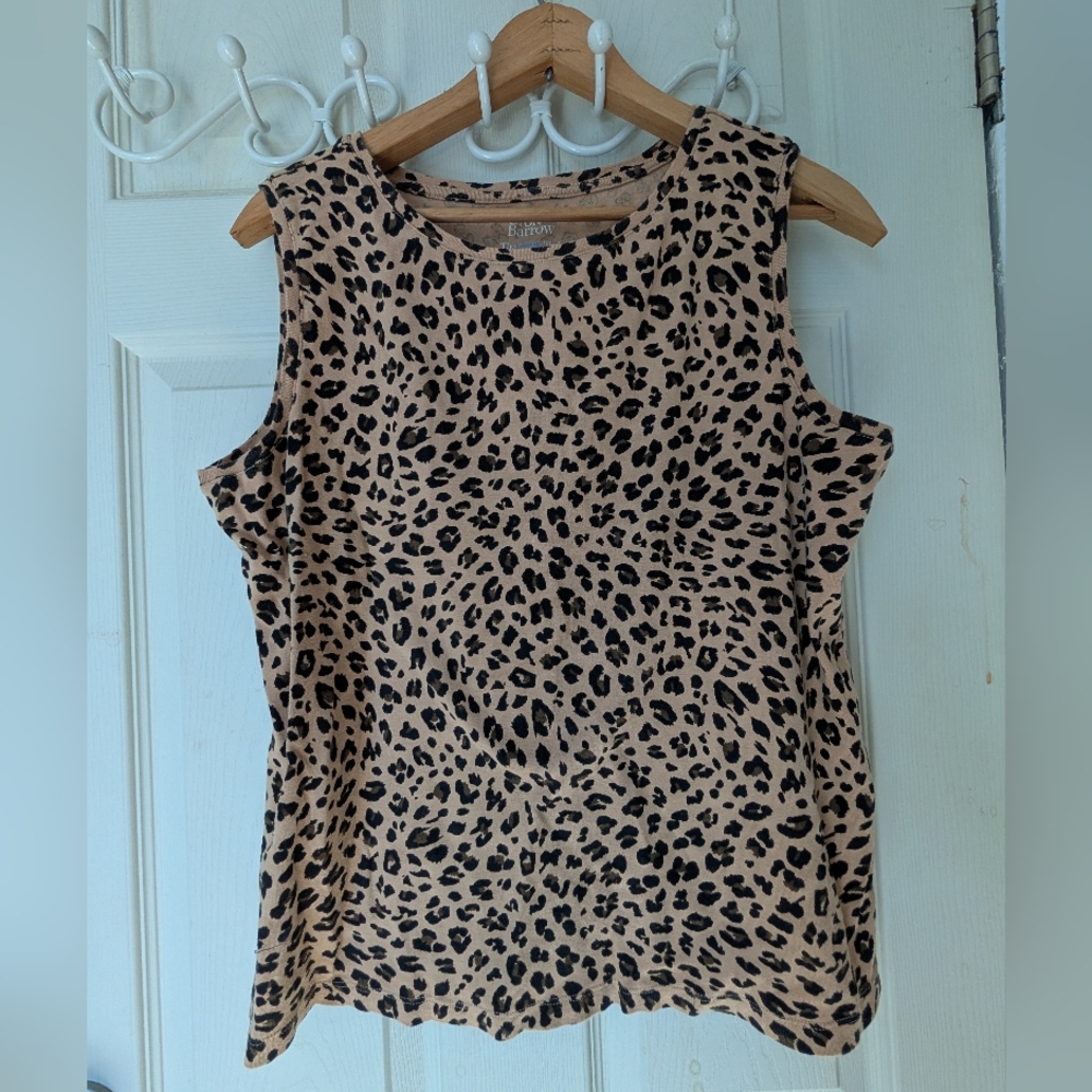 Croft & Barrow Animal Print Tank Top Petite XL